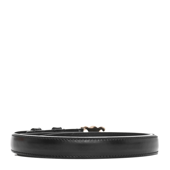 CELINE Box Calfskin Small 18mm Triomphe Belt 75 30 Black