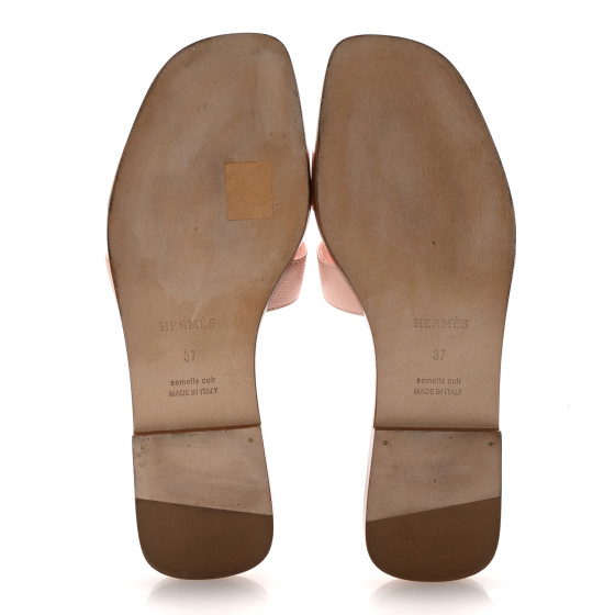 yokingsエルメス　オラン　サンダル　ローズ・ポルスレーヌ　37 Hermes Women's Rose Porcelaine Pink Oran Sandal 37 Shoes