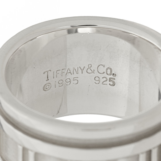 Tiffany Atlas Ring Silver 925 12号 Tiffany & Co Ring 2003 Atlas Collection Curved Wide Band