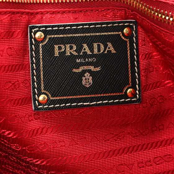 PRADA Tessuto Nylon Saffiano Shopping Tote Black 1697919