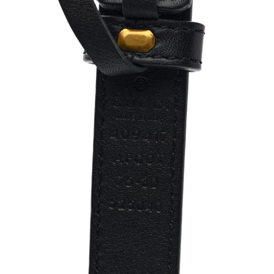 GUCCI Calfskin Double G 20mm Belt 75 30 Black 1699753