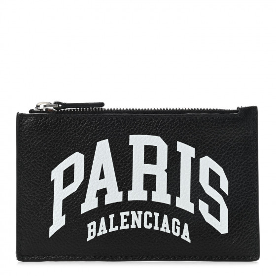 BALENCIAGA Grained Calfskin Cities Paris Long Coin Card
