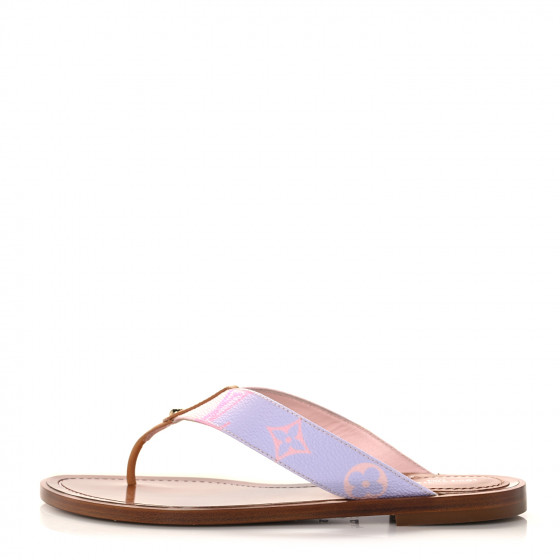 Louis Vuitton ピンク バングル LOUIS VUITTON BY POOL SUNBATH FLAT SONG FLIP FLOP WEDGE 1IN