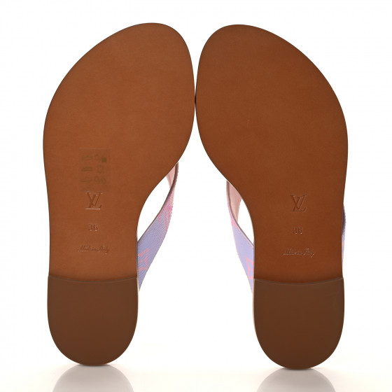 LOUIS VUITTON Monogram Sunny Flat Thong Sandals 36 Rose