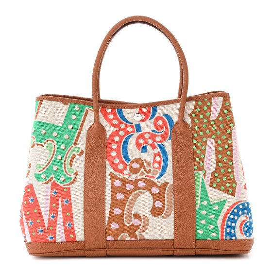 【リユース】HERMES ハンドバッグ Garden Party HERMES Toile Negonda H Plume Garden Party 36 MM Tote