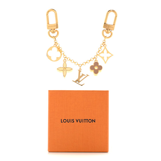 LOUIS VUITTON フラワーチャーム ゴールド Louis Vuitton フラワーチャーム ゴールド/ホワイト Louis