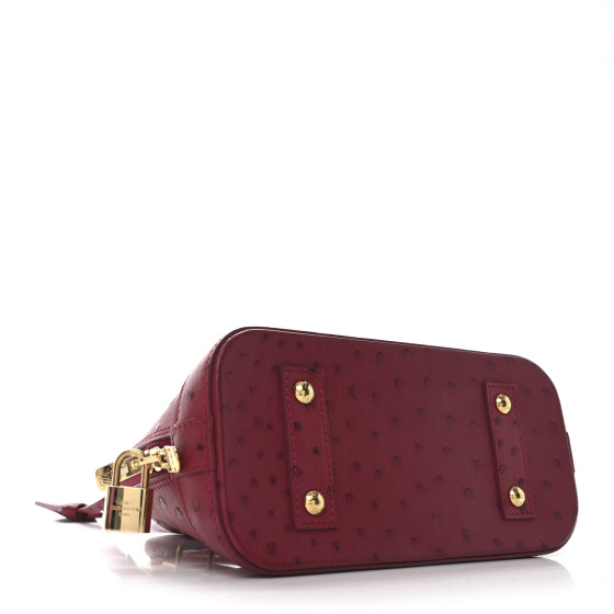 LOUIS VUITTON Ostrich Alma BB Fuchsia 1713297 | FASHIONPHILE
