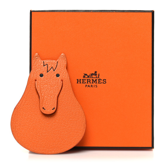 HERMES★ピカブックPIKA BOOK ★しおり/馬/オレンジ HERMES エルメス ピカブック ブックマーク 栞 馬 オレンジ系【い