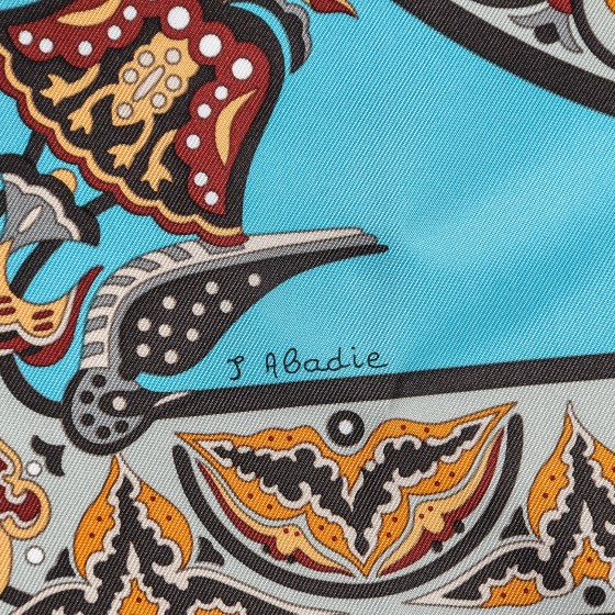 HERMES　エルメス　カレ90《CIELS BYZANTINS》シルクモスリン HERMES Silk Ciels Byzantins Scarf 90 186207 | FASHIONPHILE