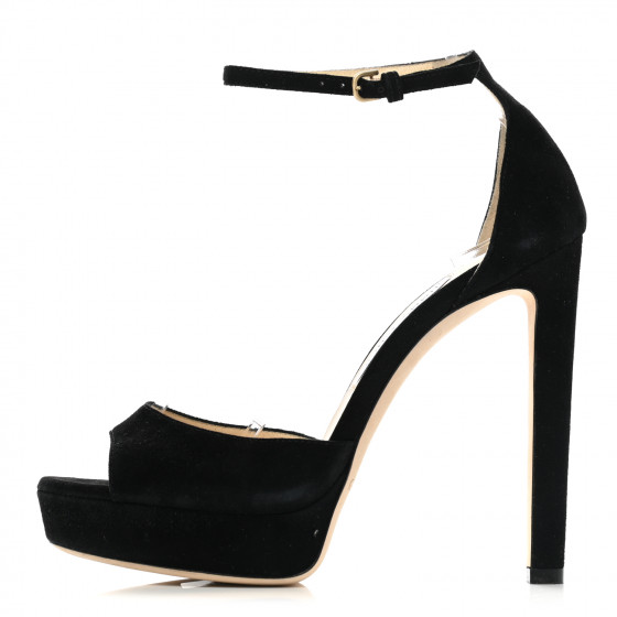 ジミーチュウ JIMMY CHOO ブーツ スエード 黒 37.5 24.5cm