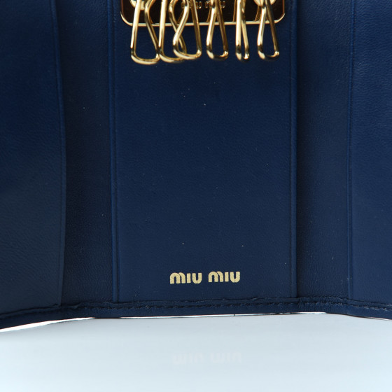 新品正規品【MiuMiu】Leather key holder キーホルダー MIU MIU - 【美品】 miu miu / ミュウミュウ | Black Leather