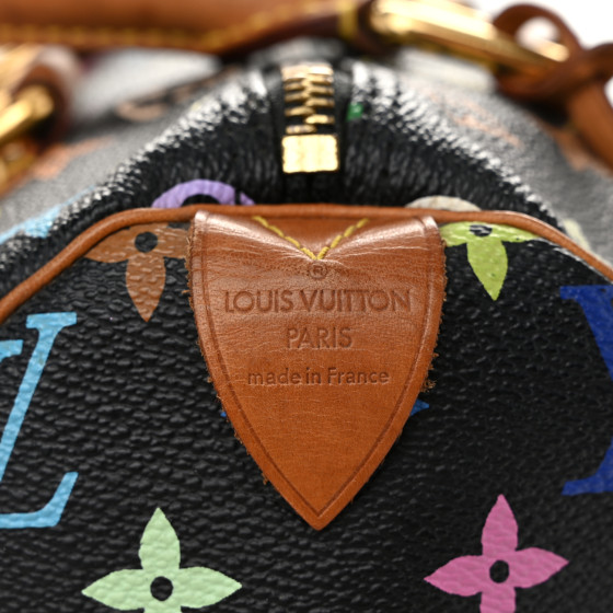 【希少】 LOUIS VUITTON Multicolore Monogram Speedy 30 バッグ LOUIS VUITTON Speedy 30 Monogram Multicolor Satchel Bag Black