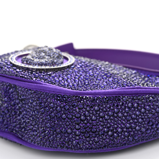 VERSACE Crystal Repeat Mini Hobo Purple 1591916 | FASHIONPHILE
