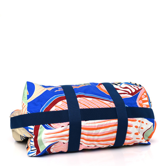 HERMES Cotton Canvas Traffic Jam Beach Bag 1424081
