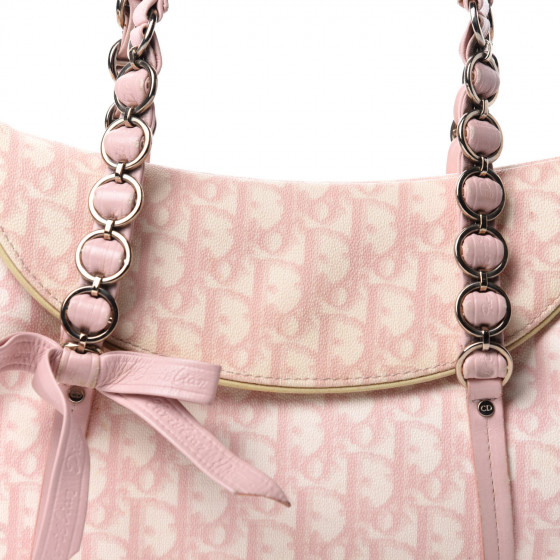 CHRISTIAN DIOR Monogram Romantique Trotter Bag Rose 1011615