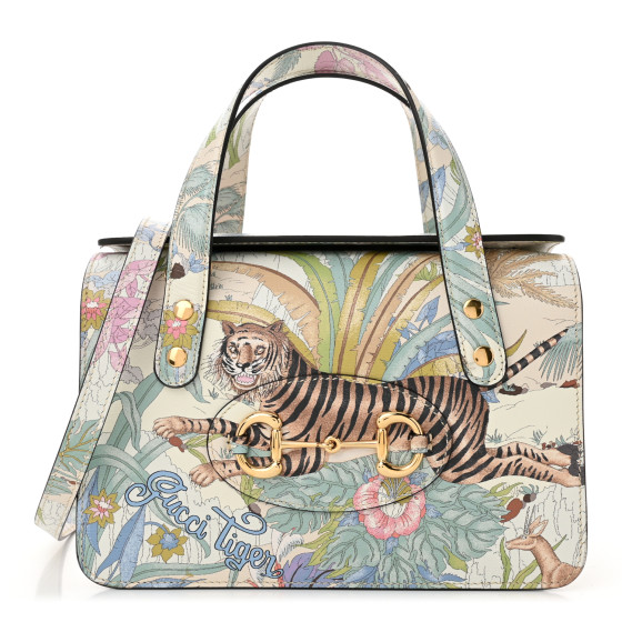 wwd 2017~2019 GUCCI New Shangai Calfskin Tiger Savanah Mini Horsebit 1955