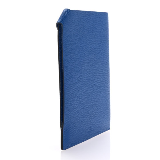 HERMES Epsom Tarmac PM Passport Holder Bleu Hydra 1658154