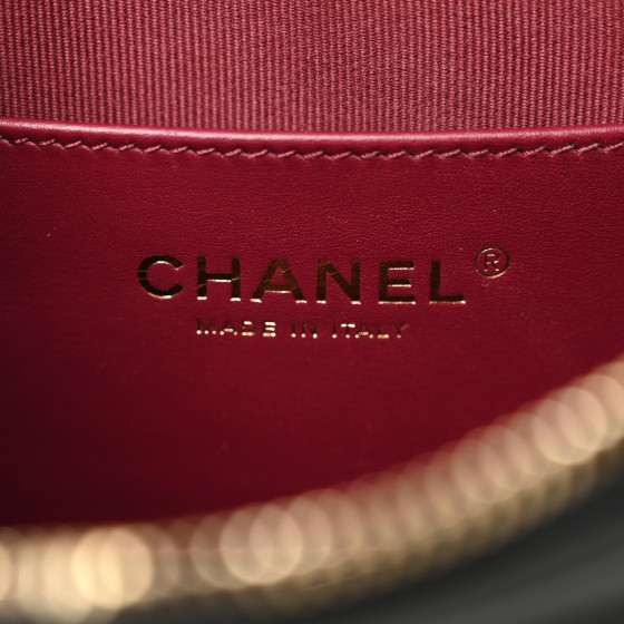 CHANEL Shiny Lambskin Quilted Mini Camera Case Black 1655060