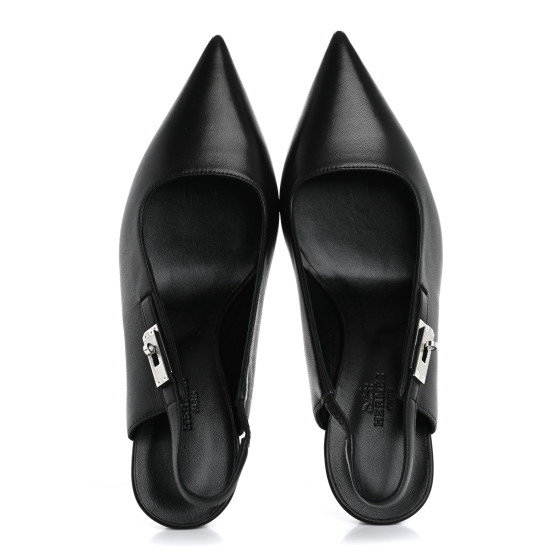 HERMES Nappa Lover 80 Pumps 39 Black 1655873 | FASHIONPHILE