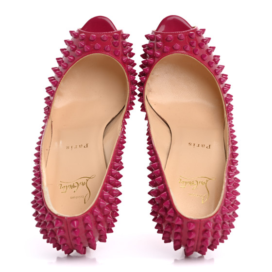 CHRISTIAN LOUBOUTIN Patent Yolanda Spikes 120 Pumps 40