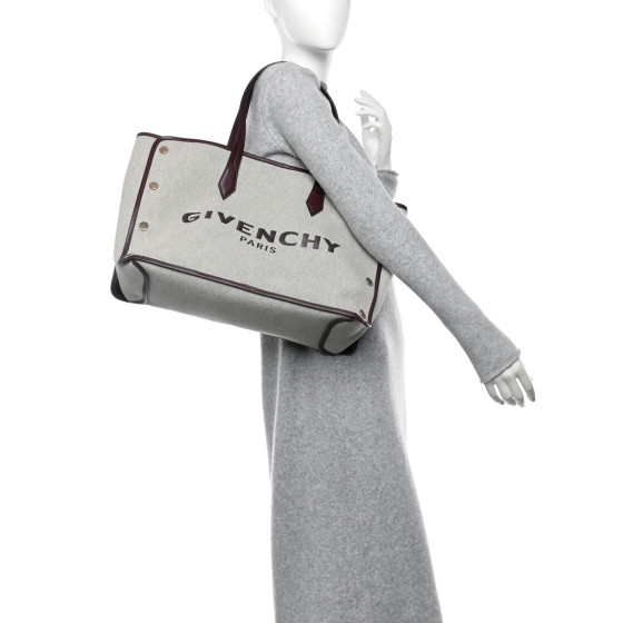 GIVENCHY Canvas Medium Bond Shopper Tote Aubergine 1653230