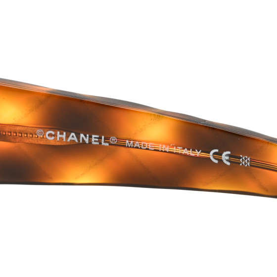 CHANEL Quilted Shield Sunglasses 4126 Tortoise 1645896