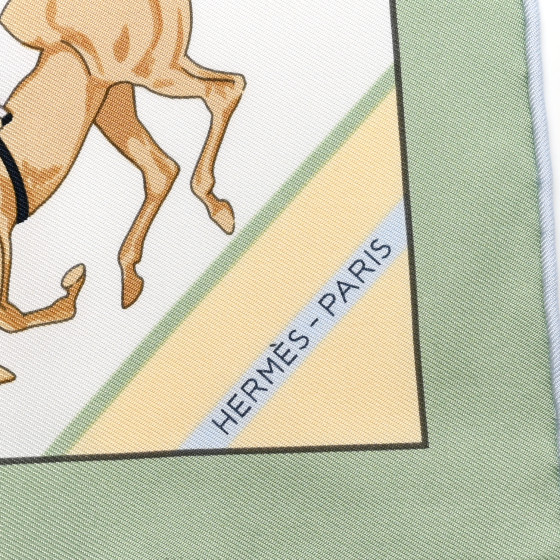 入手困難★送料込♪【HERMES】Les Courses Scarf 45 Beige Vert HERMES Silk Les Courses Scarf 45 Vert Amande Bleu Ciel