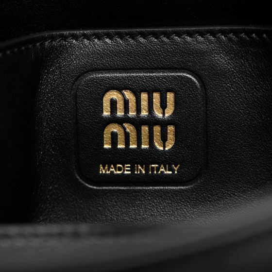 関税・送料込 MIU MIU Nappa black ベルト Black Nappa Leather Belt | Miu Miu