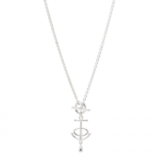 HERMES Sterling Silver Grand Large Chaine D'Ancre Necklace