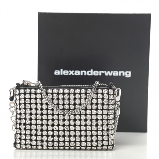 Wang クリスタルハンドバッグ シルバー Alexander Wang Micro Marquess Crystal Bag in Silver | FWRD