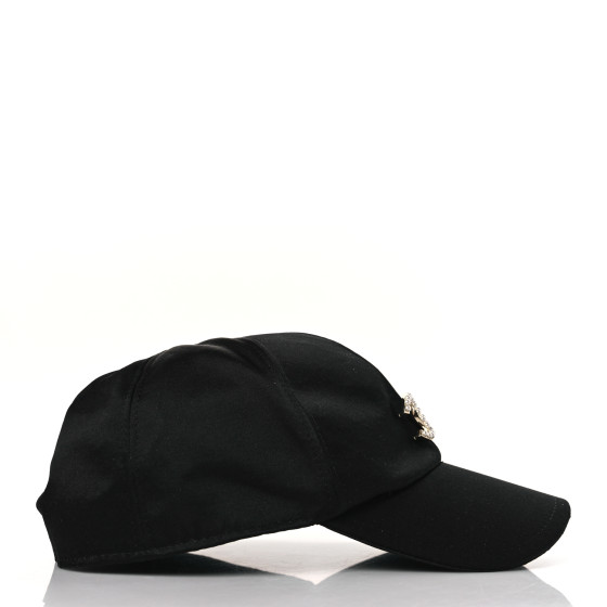 CHANEL Silk Pearl CC Cap Hat Black 1249121 | FASHIONPHILE