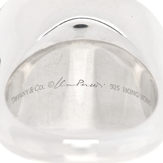 中古　Tiffany sterling peretti　ring.保証 elsa-perettiopen-side-ring-