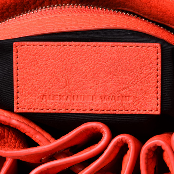 ALEXANDER WANG Pebbled Lambskin Small Diego Bucket Red Gold
