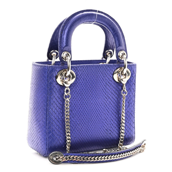 【ヴィンテージ】Rank:S☆Dior Purple Lady Mini Cannage バック Christian Dior Purple Cannage Quilted Lambskin Leather