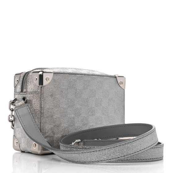 LOUIS VUITTON Damier Glitter Mini Soft Trunk Silver 1242952