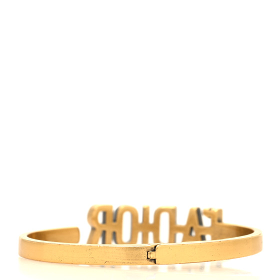 CHRISTIAN DIOR Metal J'Adior Bracelet Cuff Gold 1380662