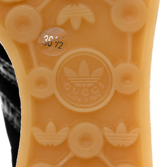 GUCCI X ADIDAS Velvet Crocodile Embossed Gazelle Wedge