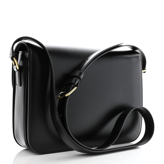CELINE Shiny Calfskin Large Triomphe Black 1139294