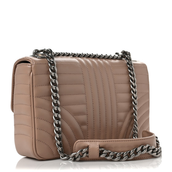 PRADA Soft Calfskin Impunture Diagramme Medium Chain Flap