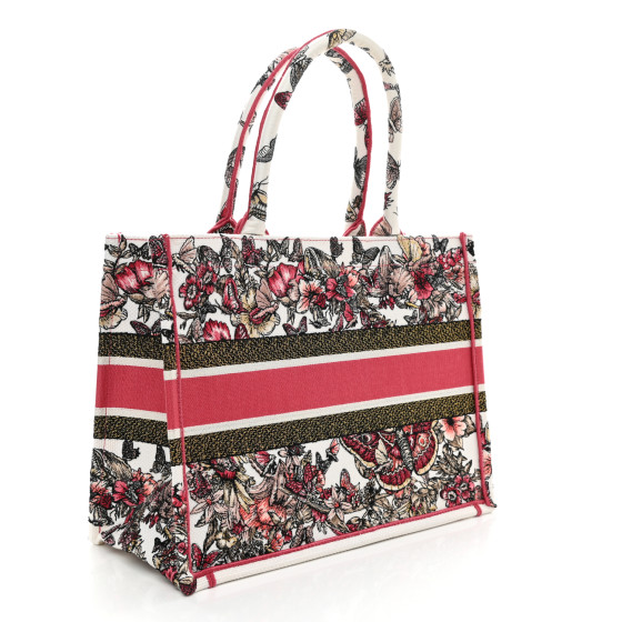 CHRISTIAN DIOR Canvas Embroidered Medium Butterfly Print