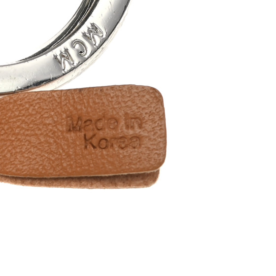 [MCM]★韓国人気★VISETOS WOOL DUCK CHARM MCM Leather Champagne Gold Visetos Pig Keychain Charm Ring