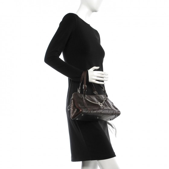 Christian Dior ブラウンレザーバッグ Christian Dior ブラウンレザーハンドバッグ クリスチャンディオール