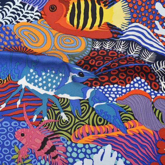 HERMES Silk Under The Waves Scarf 90 394895 | FASHIONPHILE