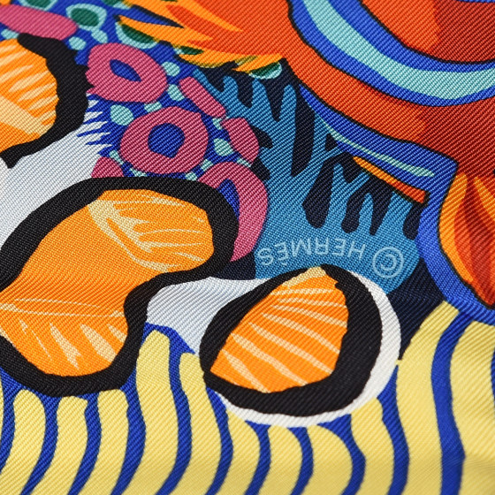HERMES エルメス 【アンダー・ザ・ウェーブス】シルク100％ Under the waves purple - Hermès Scarf Details | Scarf Sage