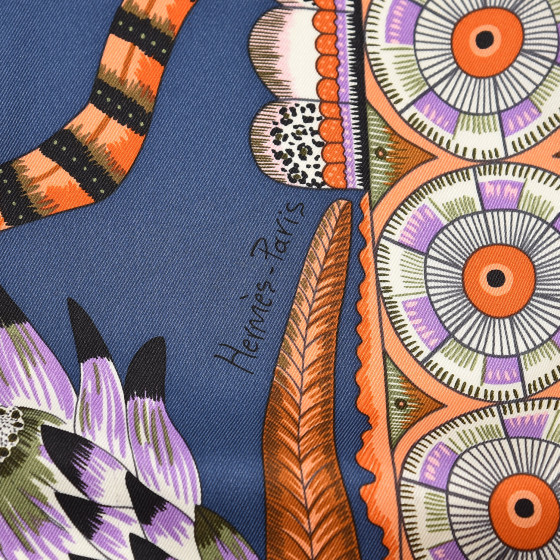 HERMES Silk Savana Dance Scarf 70 394903 | FASHIONPHILE