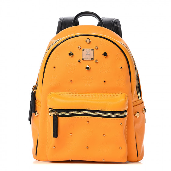 MCM Odeon Studded Small Backpack Orange 534880 | FASHIONPHILE