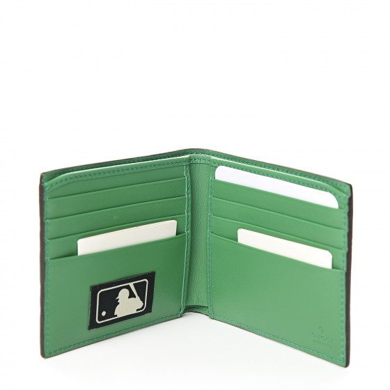小物 GUCCI  SF Giants Patch Card Holder GUCCI X MLB Guccissima SF Giants Embroidered Bi-Fold Wallet