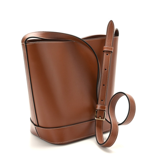 CELINE Smooth Calfskin Small Cuir Triomphe Bucket Bag Tan
