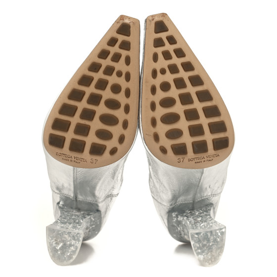 BOTTEGA VENETA Metallic Crushed Nappa Glitter Plexiglass