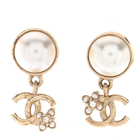 【CHANEL】★Vintage★FLOWER EARRING フラワー ピアス Chanel Clover Flower Pearl Earrings | One Kings Lane